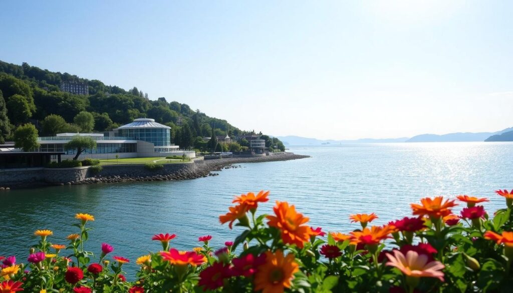 Panoramablick Bodensee Therme Überlingen