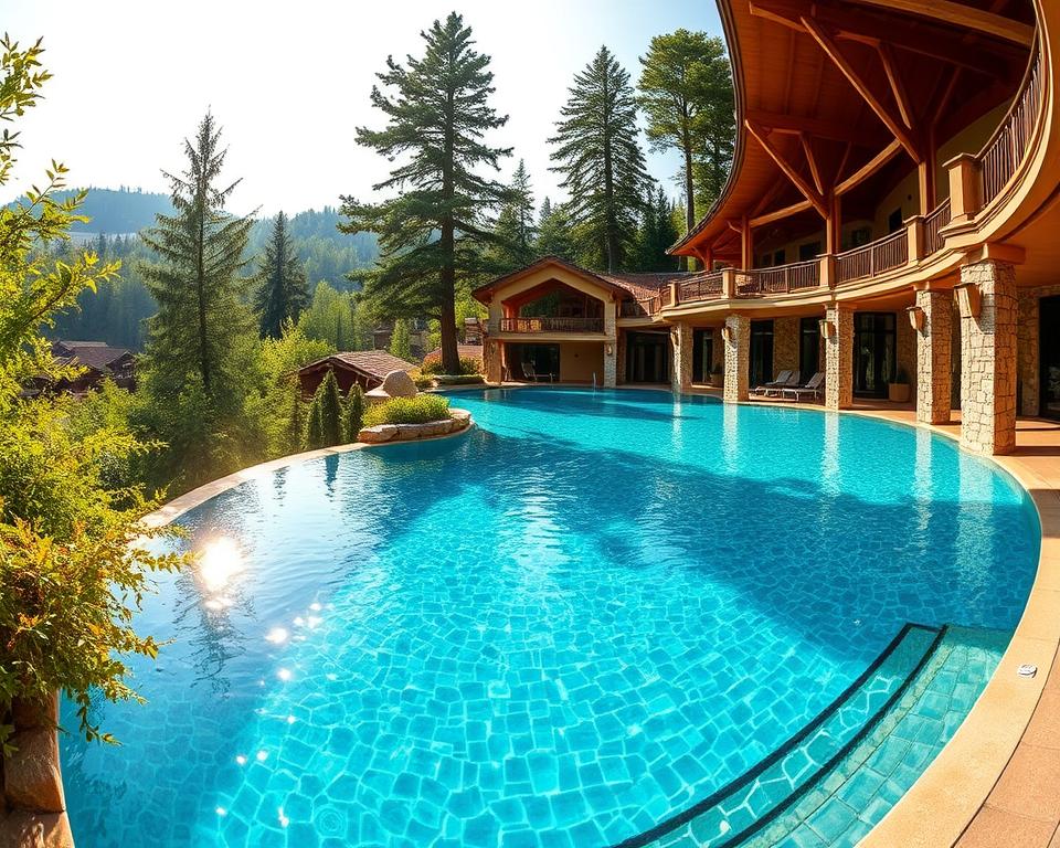 Bad Griesbach Therme Außenbecken Panoramablick